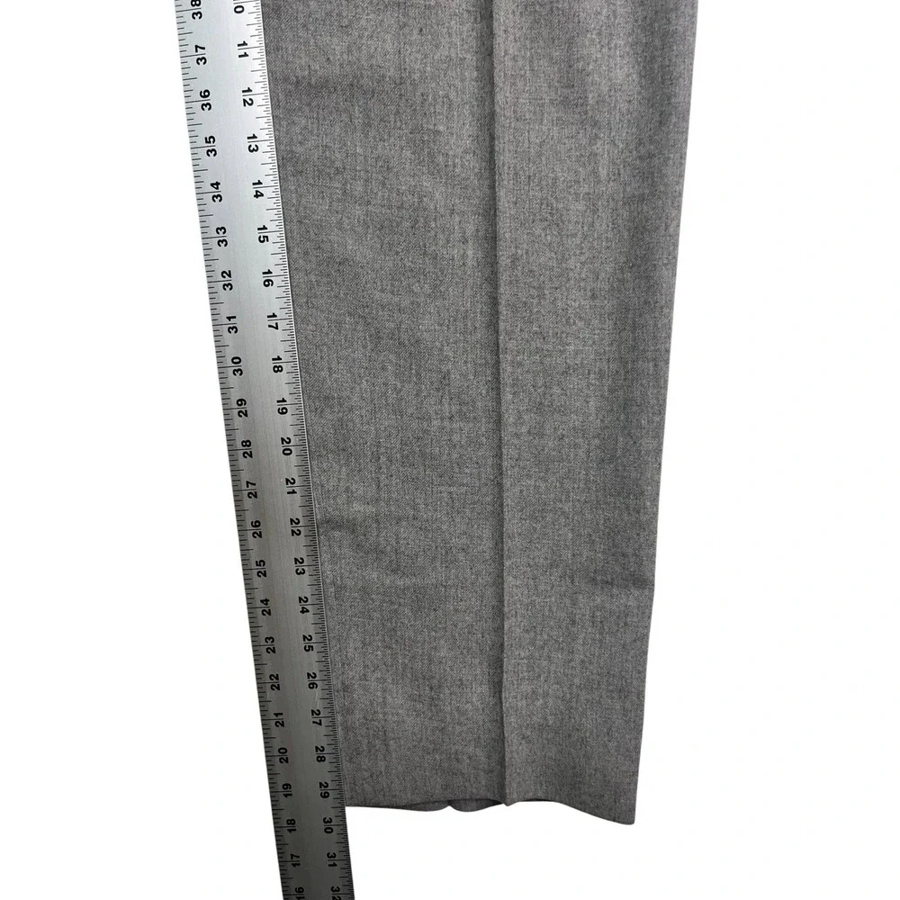 vtg Gray 36x30 Soft Tweed Flannel Wool Dress Pants Trousers Pleated Wool Bespoke